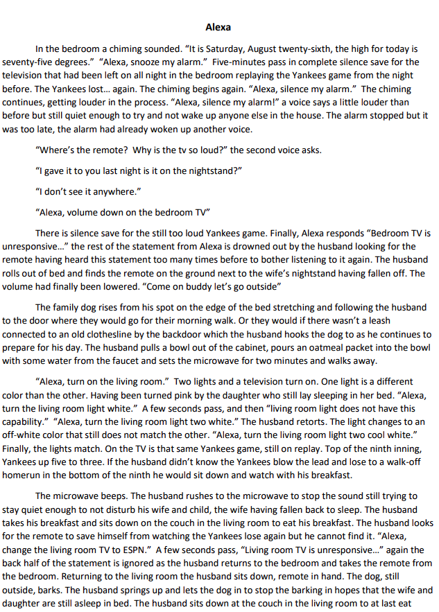 Alexa Short Story