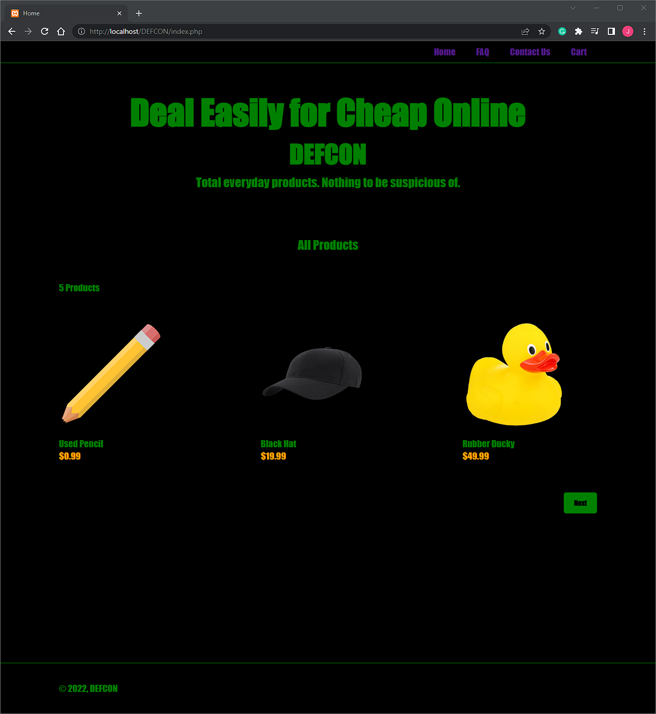 DEFCON Index Page