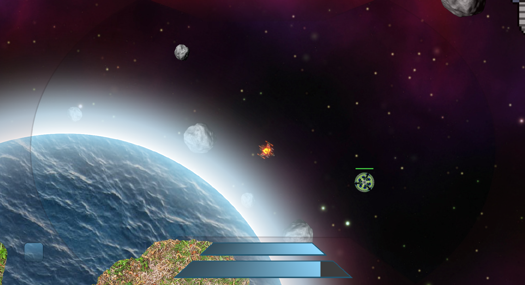 Gameplay screenshot from a freshman-year project in GAME 130