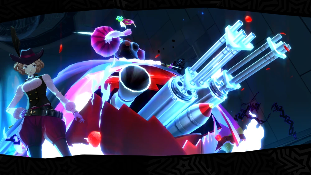 Noir with her Persona, Milady, behind her.